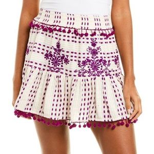 Tessora Morena A-Line Pom Pom Skirt XS NWOT